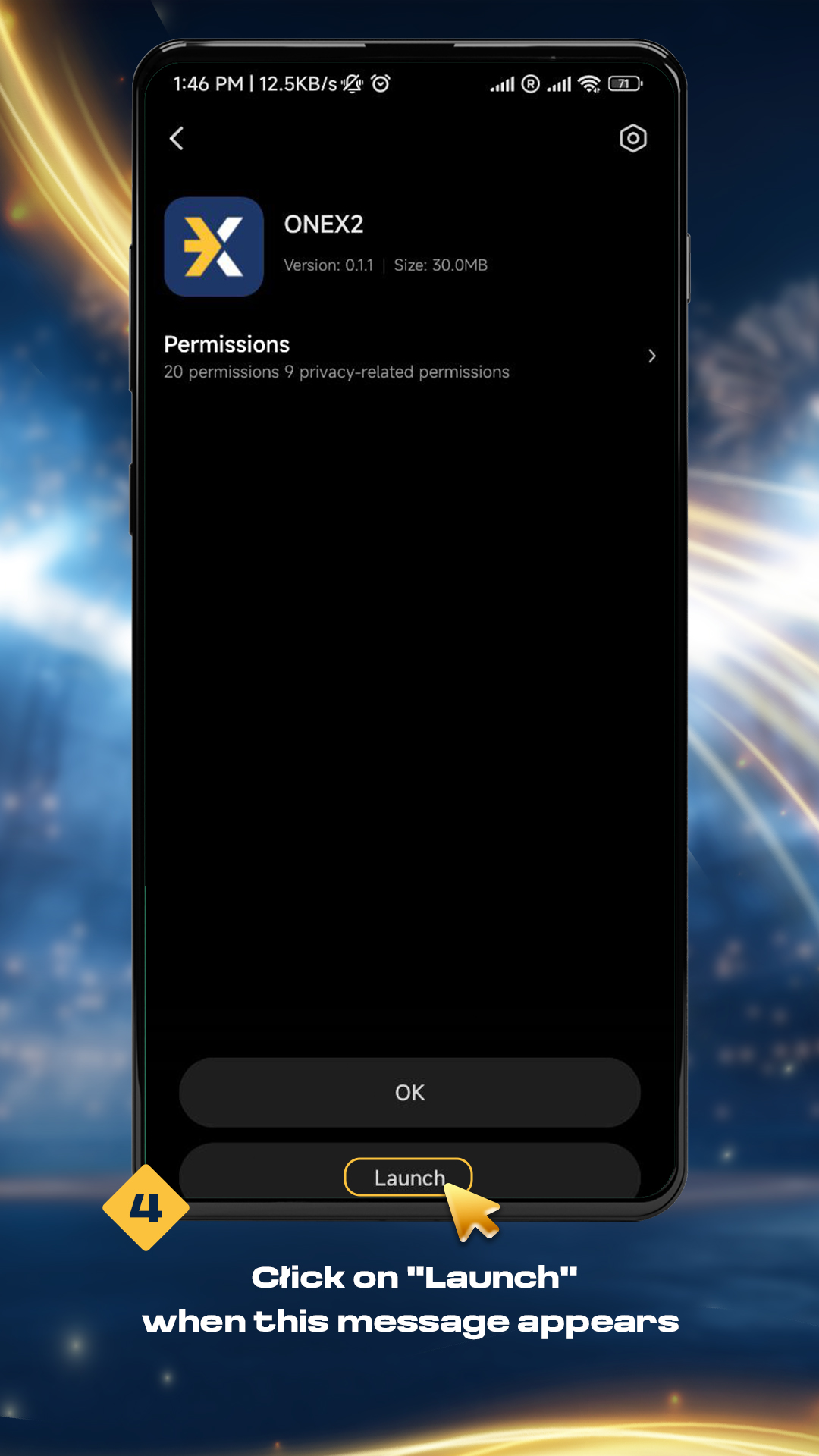 4. Click on "Launch" when this message appears
